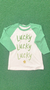 Lucky Lucky Lucky youth raglan t-shirt