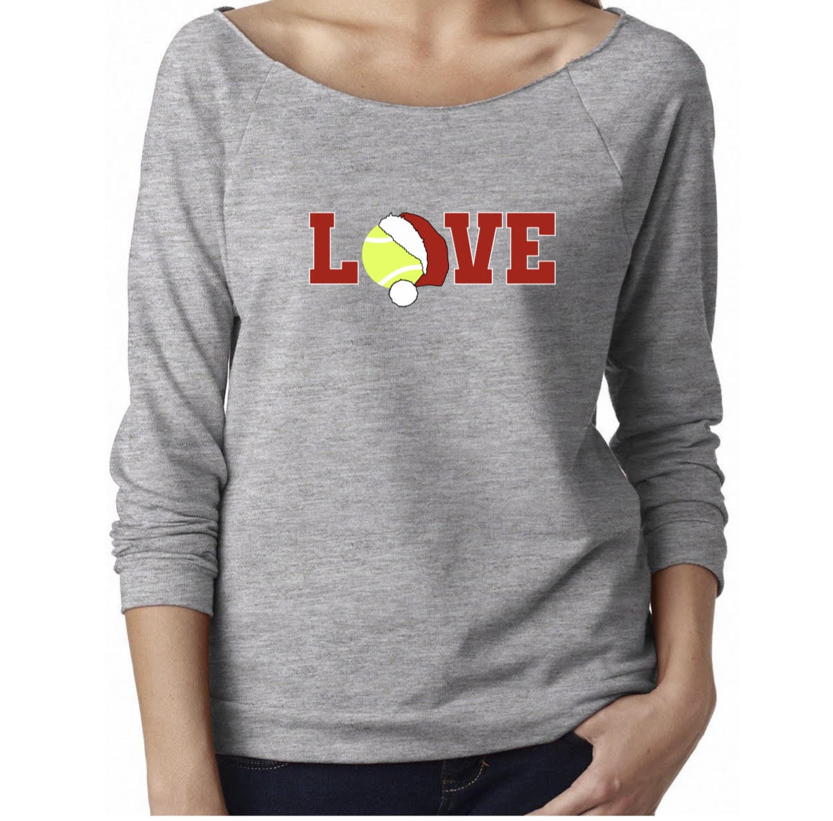LOVE tennis santa women's 3/4 sleeve